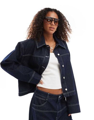 Giacca stile western in denim medio - ASOS DESIGN - Modalova