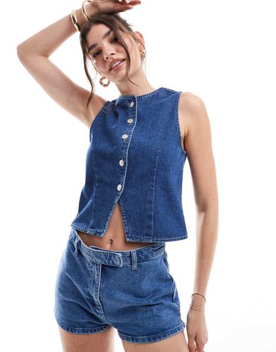 Gilet di jeans medio - ASOS DESIGN - Modalova