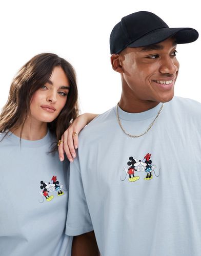 Disney Valentine's Day - T-shirt unisex oversize con stampa di Topolino e Minnie che si baciano - ASOS DESIGN - Modalova