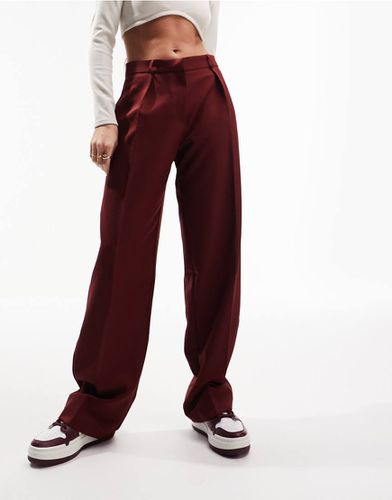 Everyday - Pantaloni boyfriend extra larghi bordeaux - ASOS DESIGN - Modalova