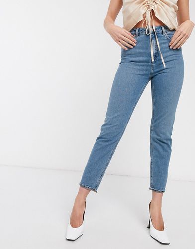 Farleigh - Mom jeans a vita alta slim lavaggio mid vintage - MBLUE - ASOS DESIGN - Modalova