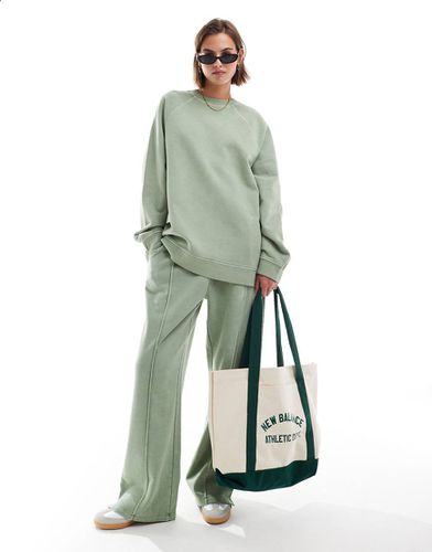 Felpa oversize pesante salvia slavato - ASOS DESIGN - Modalova