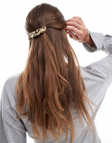 Fermaglio per capelli a barretta dorato effetto colato - ASOS DESIGN - Modalova