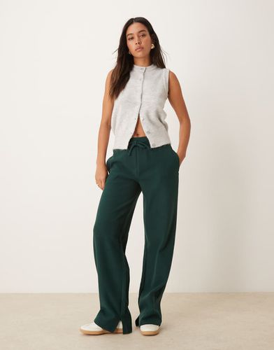 Joggers a fondo ampio morbidissimi scuro con coulisse - ASOS DESIGN - Modalova