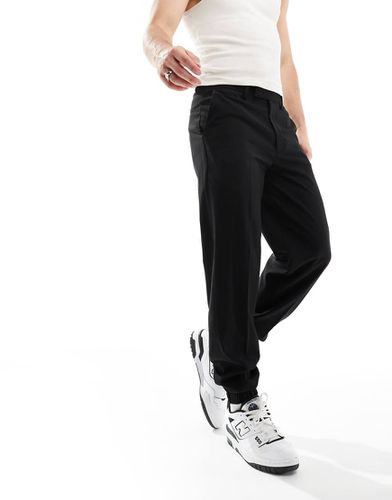 Joggers dritti eleganti neri - ASOS DESIGN - Modalova