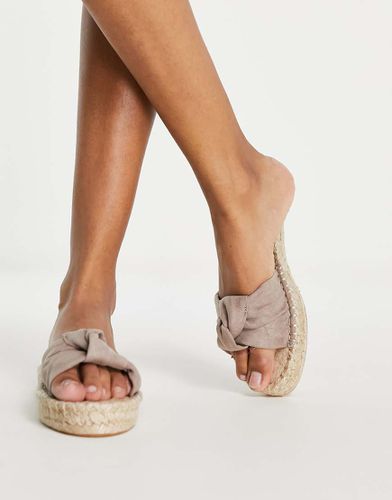 Jade - Sabot stile espadrilles beige con nodo - ASOS DESIGN - Modalova