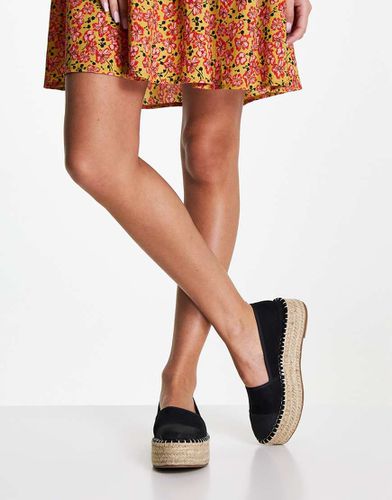 Jala - Espadrilles nere con punta a contrasto - ASOS DESIGN - Modalova