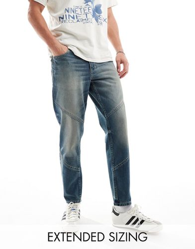 Jeans classici rigidi lavaggio tinto vintage con pannelli - ASOS DESIGN - Modalova