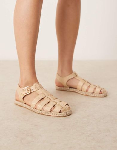 Jukebox - Espadrilles style pêcheur - Naturel - Asos Design - Modalova
