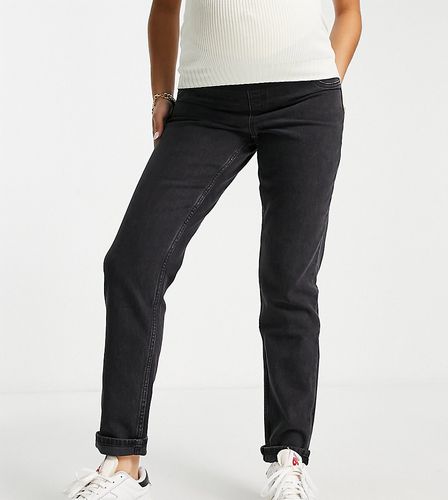 ASOS DESIGN Maternity - Mom jeans slim slavato con fascia sotto il pancione - ASOS Maternity - Modalova