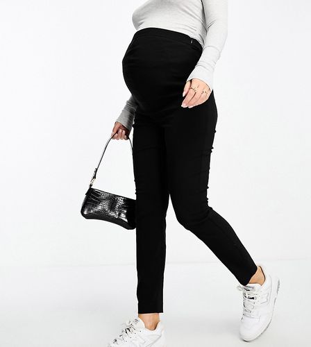 Maternity - Pantaloni skinny a vita alta neri - ASOS DESIGN - Modalova