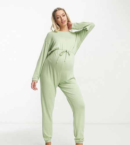 ASOS DESIGN Maternity - Tuta jumpsuit da casa super morbida verde salvia - ASOS Maternity - Modalova