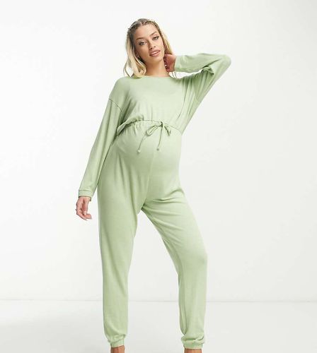 ASOS DESIGN Maternity - Tuta jumpsuit da casa super morbida verde salvia - ASOS Maternity - Modalova