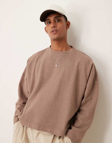 Maglione leggero squadrato super oversize spazzolato a coste - ASOS DESIGN - Modalova