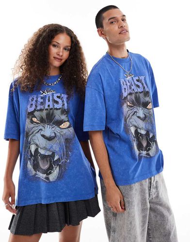 Marvel - T-shirt oversize unisex con stampa di Bestia degli X-Men sul davanti - ASOS DESIGN - Modalova