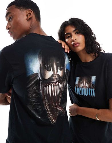 Marvel - T-shirt unisex oversize nera con grafiche "Venom" stampate - ASOS DESIGN - Modalova