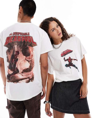 Marvel - T-shirt unisex bianca con stampa "Deadpool" - ASOS DESIGN - Modalova