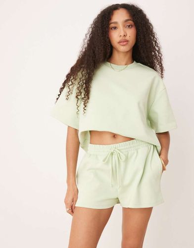 Short d'ensemble en maille interlock - pastel - Asos Design - Modalova