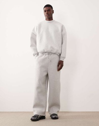 Pantalon de jogging ample en tissu imitation néoprène épais - chiné - Asos Design - Modalova