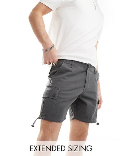 Pantaloncini cargo slim di media lunghezza grigio antracite - ASOS DESIGN - Modalova
