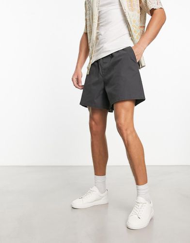 Pantaloncini chino ampi antracite taglio corto - ASOS DESIGN - Modalova