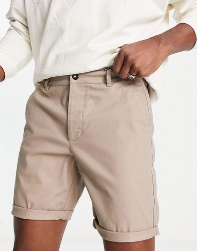 Pantaloncini chino slim taglio classico beige - ASOS DESIGN - Modalova