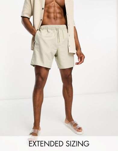 Pantaloncini da bagno taglio medio écru - ASOS DESIGN - Modalova