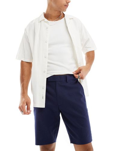 Pantaloncini eleganti slim in misto lino - ASOS DESIGN - Modalova