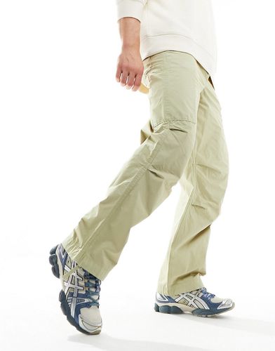 Pantaloni a fondo ampio salvia stile cargo - ASOS DESIGN - Modalova