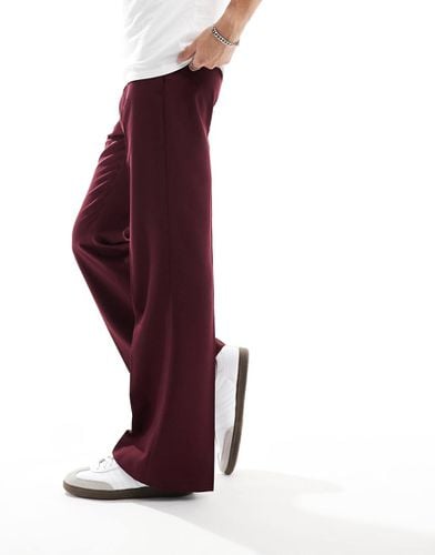 Pantaloni a zampa eleganti bordeaux - ASOS DESIGN - Modalova