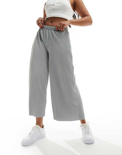 Pantaloni culotte plissé mélange con fondo ampio - ASOS DESIGN - Modalova