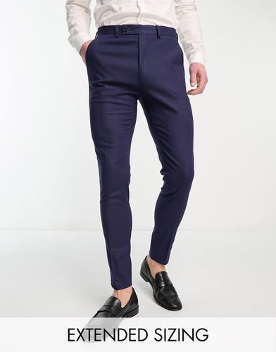 Pantaloni da abito super skinny in misto lino - ASOS DESIGN - Modalova