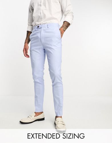 Pantaloni da abito super skinny in misto lino pastello - ASOS DESIGN - Modalova