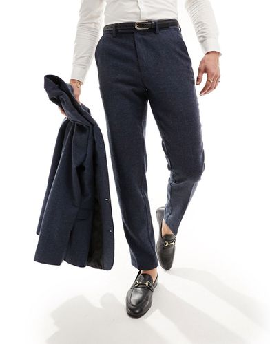 Pantaloni da abito slim testurizzati in misto lana - ASOS DESIGN - Modalova
