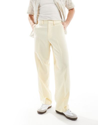 Pantaloni eleganti a fondo ampio polvere - ASOS DESIGN - Modalova
