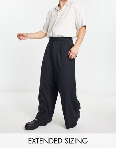 Pantaloni eleganti a fondo super ampio neri - ASOS DESIGN - Modalova