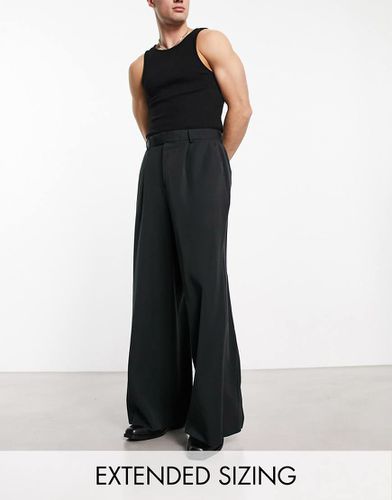 Pantaloni eleganti a fondo super ampio neri - ASOS DESIGN - Modalova