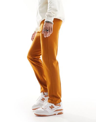 Pantaloni eleganti slim fit color arancione bruciato - ASOS DESIGN - Modalova