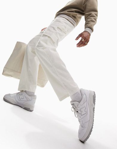 Pantaloni in velluto a coste beige con fondo ampio - ASOS DESIGN - Modalova