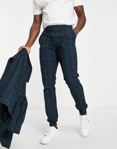 Pantaloni skinny eleganti in crêpe a quadri con fondo elasticizzato stile joggers in coordinato - ASOS DESIGN - Modalova