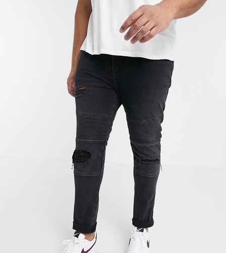 Plus - Jeans biker super skinny con abrasioni - ASOS DESIGN - Modalova