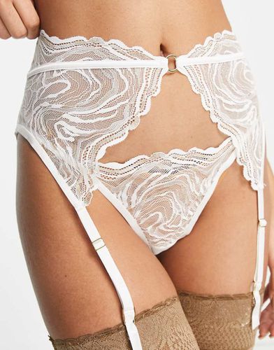 Reggicalze da sposa in pizzo metallizzato con motivo astratto - ASOS DESIGN - Modalova