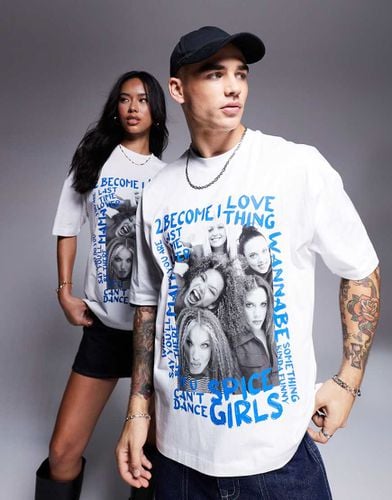 T-shirt unisex oversize bianca con stampa "The Spice Girls" su licenza - ASOS DESIGN - Modalova