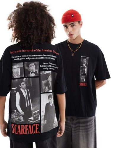 T-shirt unisex oversize nera con stampe "Scarface" - ASOS DESIGN - Modalova