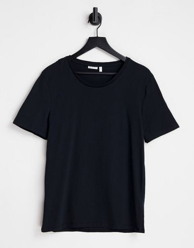 T-shirt con scollo rotondo in misto cotone - BLACK - ASOS DESIGN - Modalova