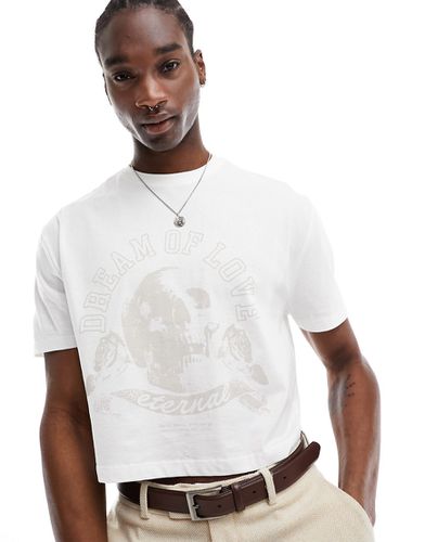 T-shirt corta vestibilità comoda con stampa sul davanti stile grunge - ASOS DESIGN - Modalova