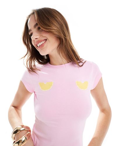 T-shirt corta con stampa di limoni - ASOS DESIGN - Modalova