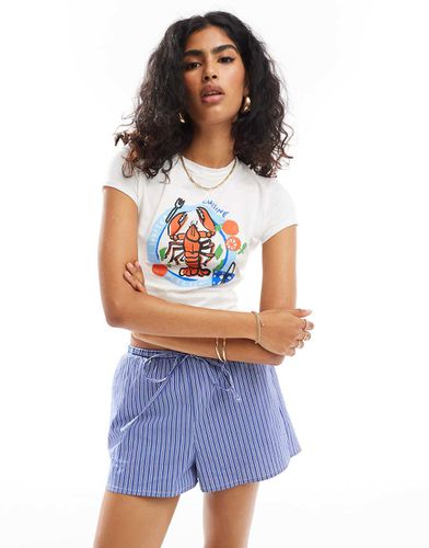 T-shirt mini bianca con grafica di aragosta - ASOS DESIGN - Modalova