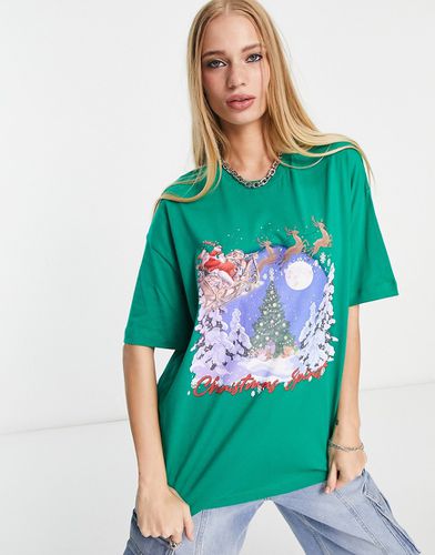 T-shirt natalizia oversize con stampa - ASOS DESIGN - Modalova