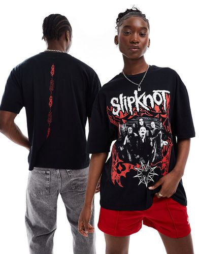 T-shirt oversize unisex nera con stampe "Slipknot" - ASOS DESIGN - Modalova